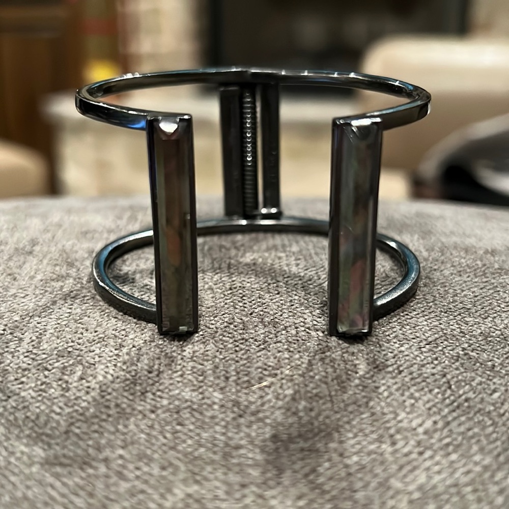 Kendra Scott Gunmetal Hinged Bracelet
